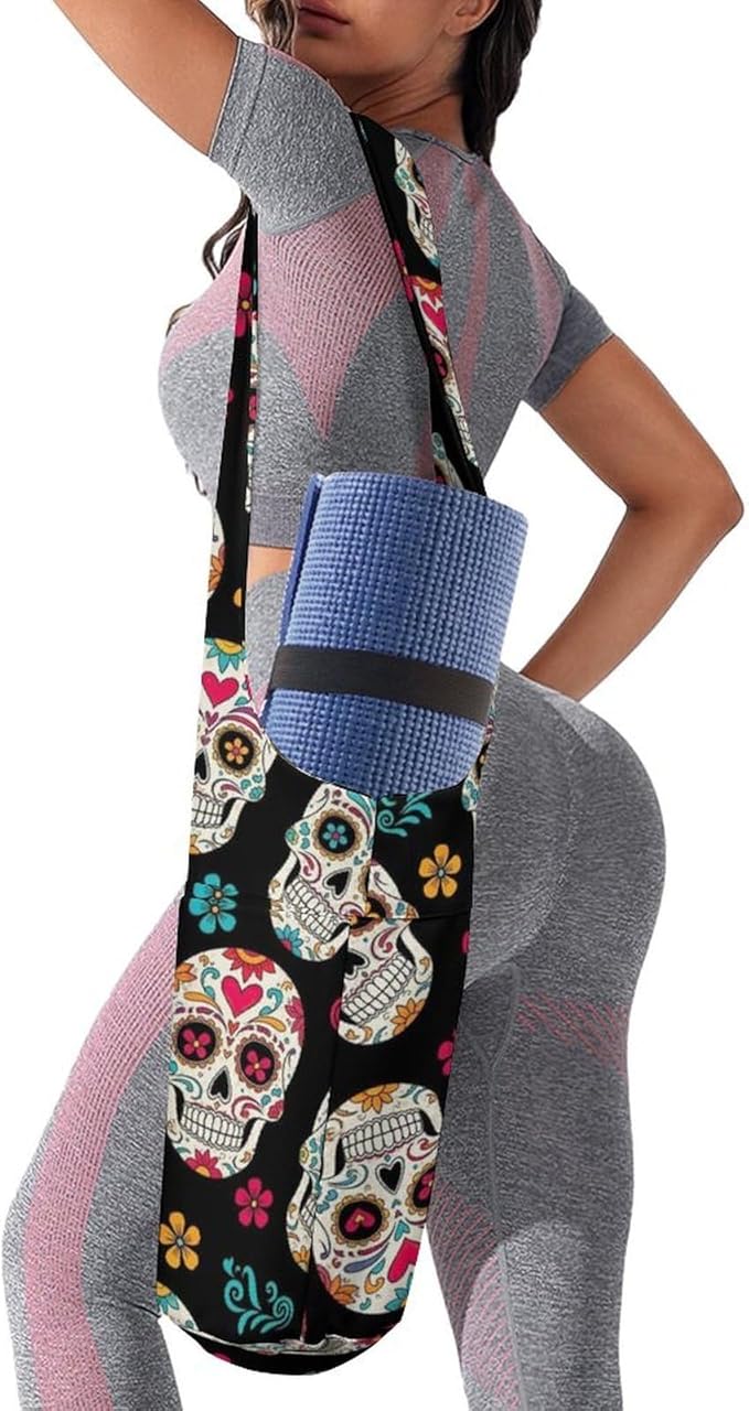 Portable Yoga Mat Carrier Single Shoulder Bag with Pocket Spacious for Yoga Gym Fitness Travel