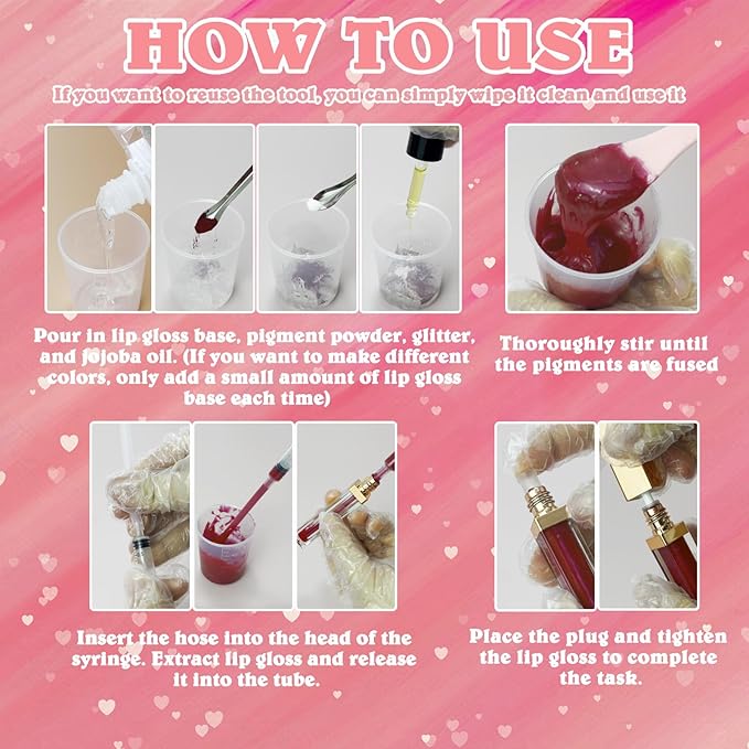 Thaluna Lip Gloss Making Kit, Fun Lip Gloss Kit to Make Your Own Lip Gloss for Girls, Women, Teens with Moisturizing Lipgloss Base, Jojoba Oil, Tubes, Pigments Lipgloss Set Christmas Gift for Women
