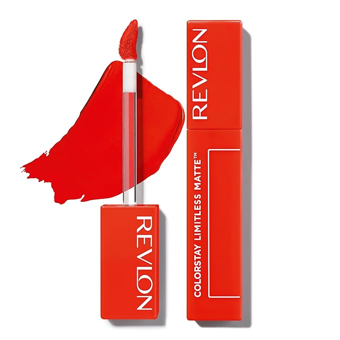 Revlon ColorStay Limitless Matte Liquid Lipstick, Vegan Formula, No-Budge, Longwear Lip Color, Long Lasting, Lightweight/Comfortable, Waterproof, 009 Hot Take, 0.17 fl oz