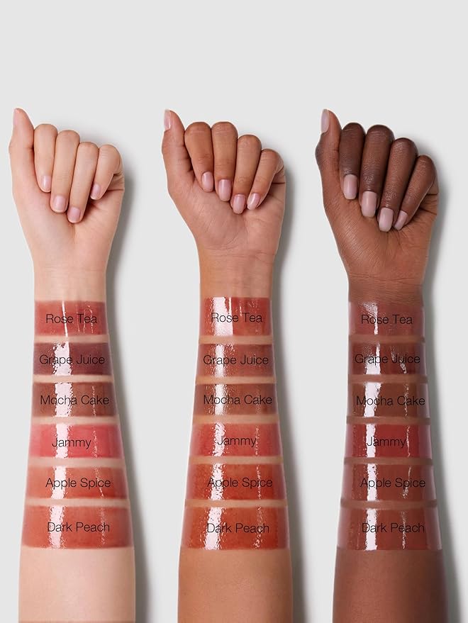 SHEGLAM Glaze Daze Lip Gloss Shiny Tinted Lip Gloss High Gloss Finish Plumping Lip Care Nourishing Not Easy to Fade Liquid Lip Cosmetics-Mocha Cake