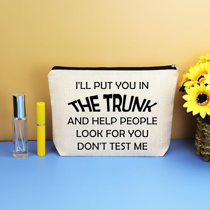 True Crime Gifts For Women Friends Makeup Bag Gift True Crime Lover Fan Podcast Lovers Gifts Cosmetic Bag Funny Serial Killer Horror Quotes Gift Birthday Halloween Graduation Present Makeup Pouch