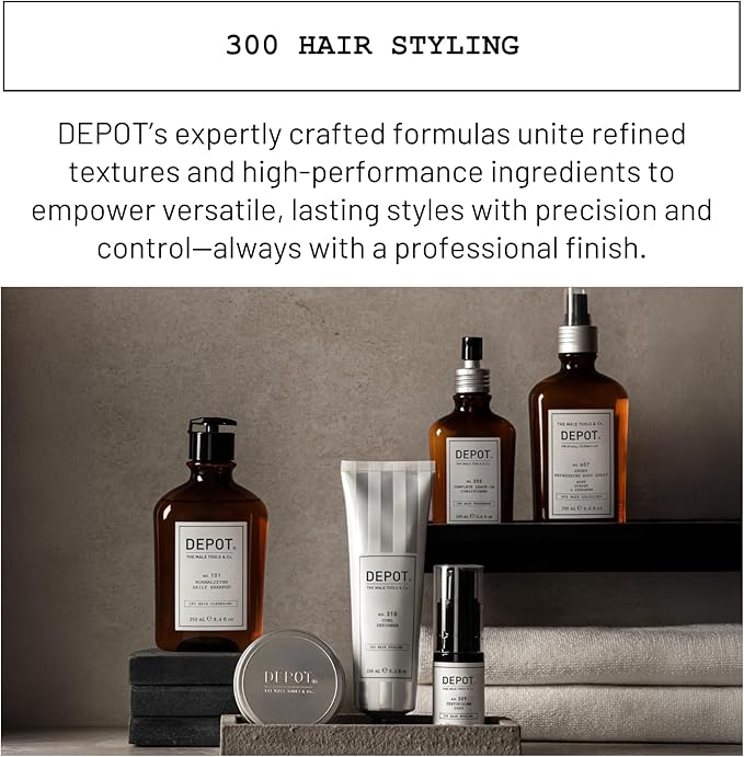 DEPOT No. 309 Texturizing Dust | Volumizing Matte Powder for Men | Adds Grip, Body & Lightweight Texture for Fine or Thin Hair| With Glycerin & Silica | 7g