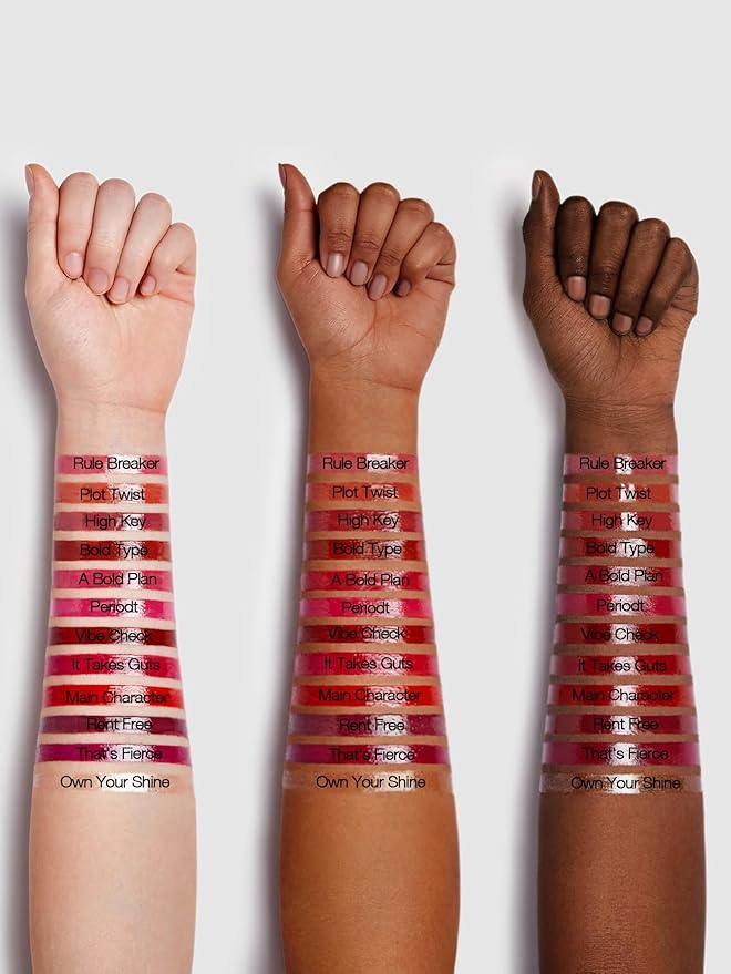 SHEGLAM Mirror Kiss High-Shine Lipstick Silky Jelly Texture Hydrated&Smooth Lip Gloss-That's Fierce