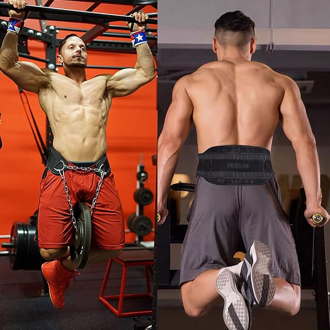 Fitness Dip Belt with Chain for Weight lifting