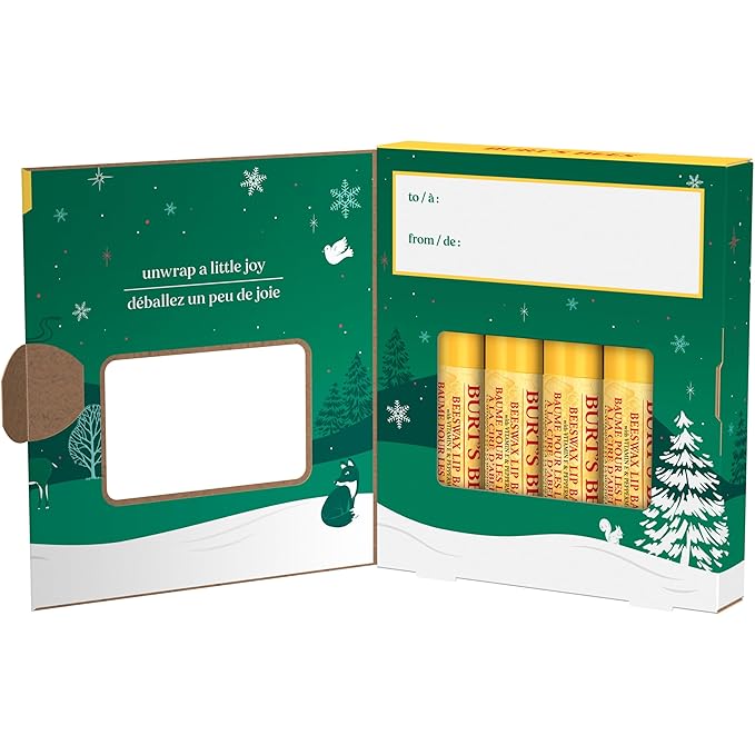 Burt's Bees Lip Balm, Beeswax Bounty, Classic, 4-Pack, 0.15 Oz