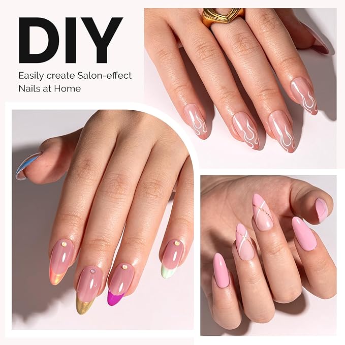 MelodySusie Medium Almond X Nail Tips - 300Pcs 15 Sizes Clear Acrylic, Half Matte Full Cover Press on Nails for DIY Extension&Salon Use, Pre-Shaped for Long-Lasting Manicure
