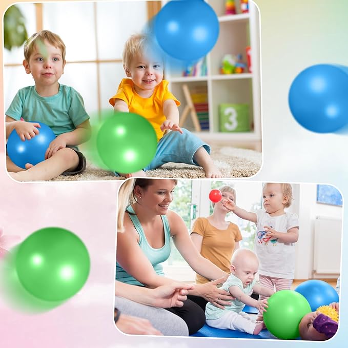 Aoriher 10 Pcs Small Exercise Pilates Ball 9 Inch Mini Yoga Balls Anti Burst and Slip for Stability, Fitness, Physical Therapy, Stretching & Core Strength Workout at Home Gym Office