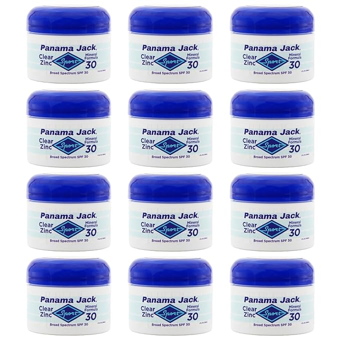 Panama Jack Sport Zinc SPF 30 Broad Spectrum Sunscreen Lotion, Water Resistant (Pack of 12)
