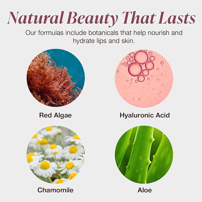 Mineral Fusion 2-in-1 Lip & Cheek Stain Merlot, 0.10 fl oz, Deep Cherry Red hydrating, long-lasting, matte lip and cheek color