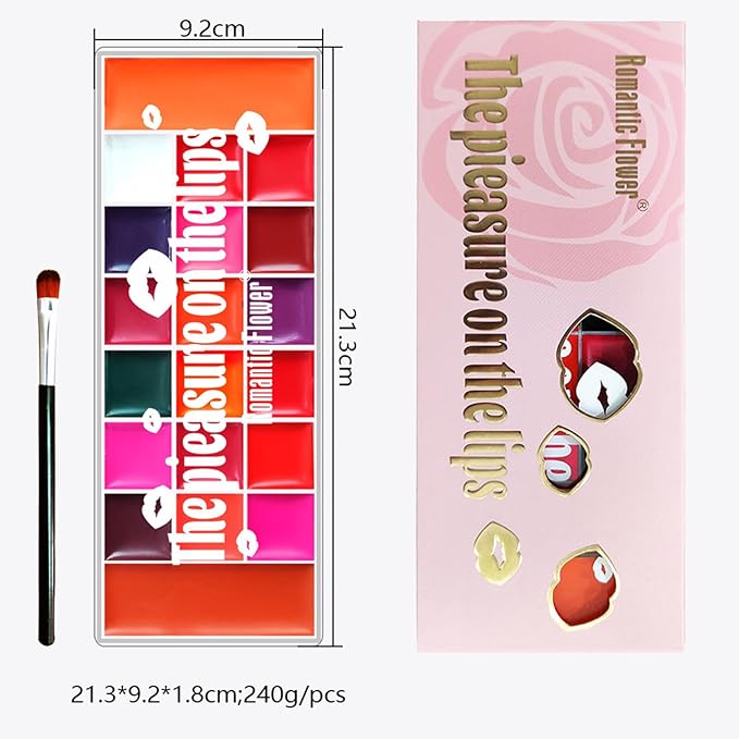 Long-Lasting Hydrating Lipgloss Makeup Sets for Girls and Women Waterproof Non-Sticky Lip Gloss Lip Stain Lipcolor with Soft Brush - Teen Girl Gifts Trendy Stuff and Instant Shine