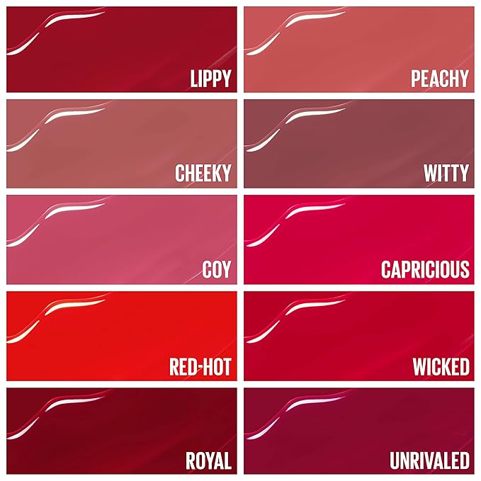 Maybelline Super Stay Vinyl Ink Longwear No-Budge Liquid Lipcolor Makeup, Highly Pigmented Color and Instant Shine, Royal, Deep Wine Red Lipstick, 0.14 fl oz, 1 Count