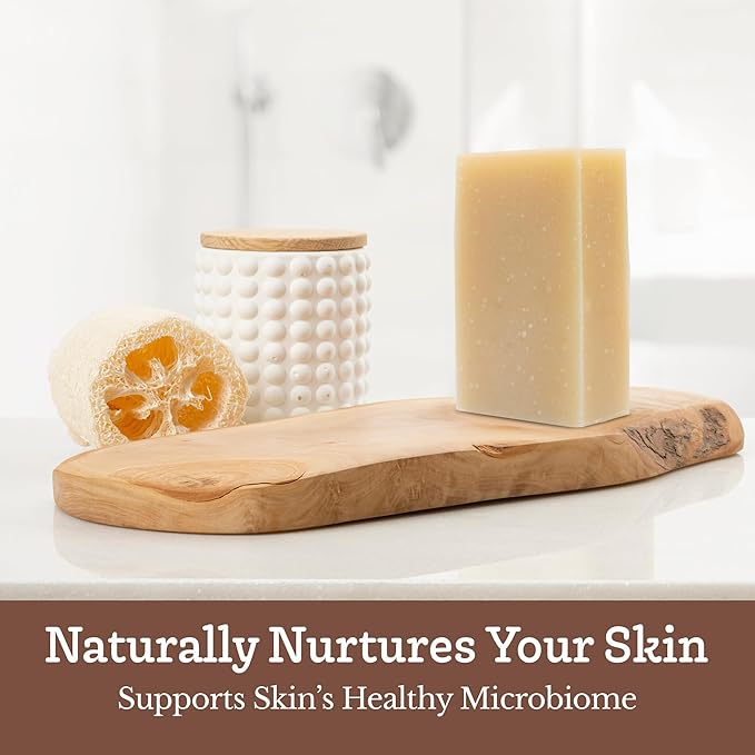 Southern Natural Goat Milk Soap Bar (Honey Almond 3 Pack) For Dry Sensitive Skin. Natural, Handmade Soap For Men, Women, Kids & Baby. Use On Face & Body