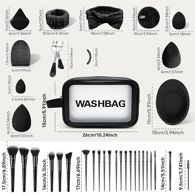 CLRDZN Makeup Brush Set, 62Pcs Makeup Brushes Set Professional, Multi-functional Makeup Brush Sets & Kits with Case Facial Makeup Accessories, Foundation Makeup Brush Kit Eye Make up Brushes & Tools