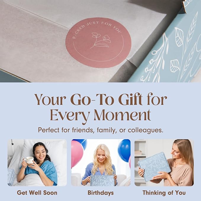 Unboxme Mini Healer Spa Gift Basket for Women – Self Care Gift Box & Wellness Care Package with Card, Relaxation Gift for Birthday or Get Well Soon