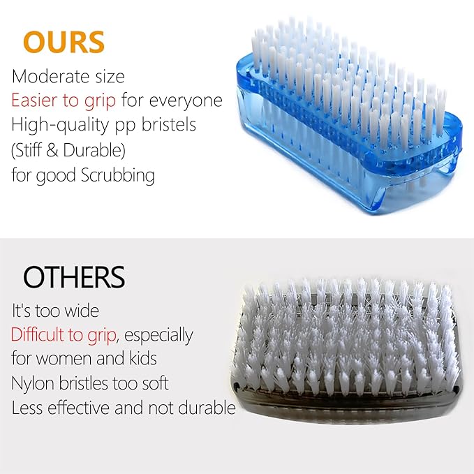 Nail brush two sided hand