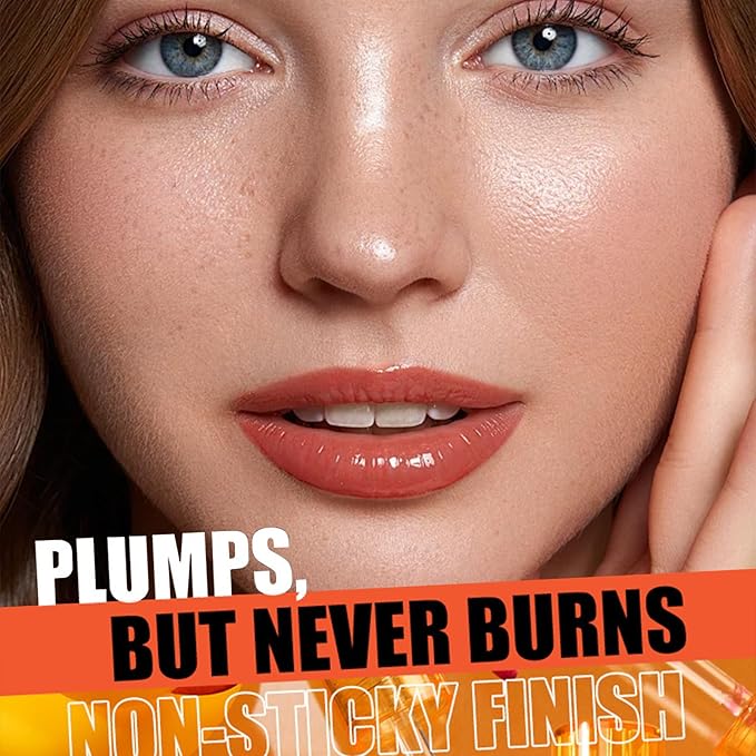 Duck Lip Plumper Gloss - Hydrating Lip Oil Gloss with Glitter Shine and High Pigment, No Sticky or Tacky Feel, Makes Lips Fuller and Sexier - Clear Plumping Finish (05)