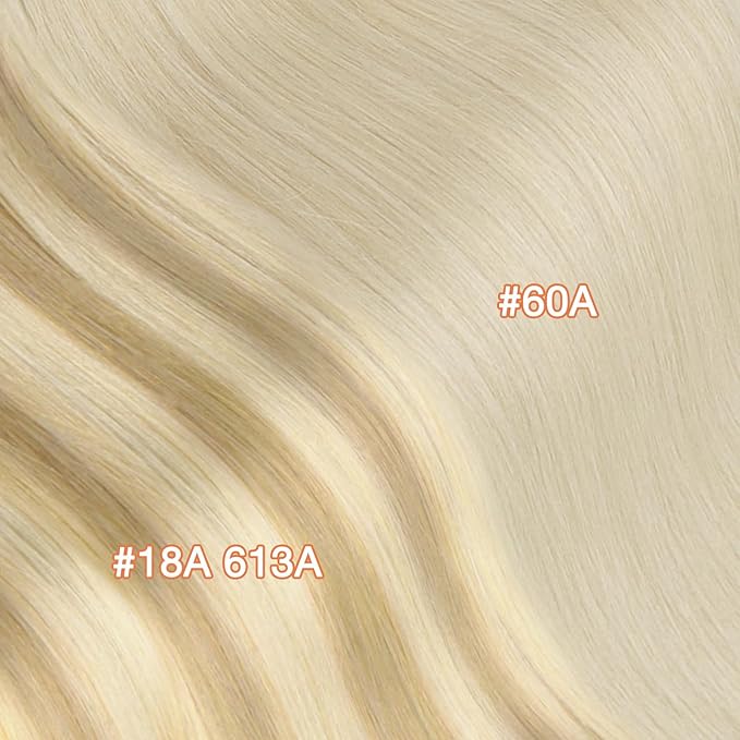 GOO GOO Invisi Edge Clip in Hair Extensions Set, 14inch 130g, 4pcs Injected Seamless PU Clip ins and 5pcs Classical PU Clip ins, Virgin Real Human Hair, #60A