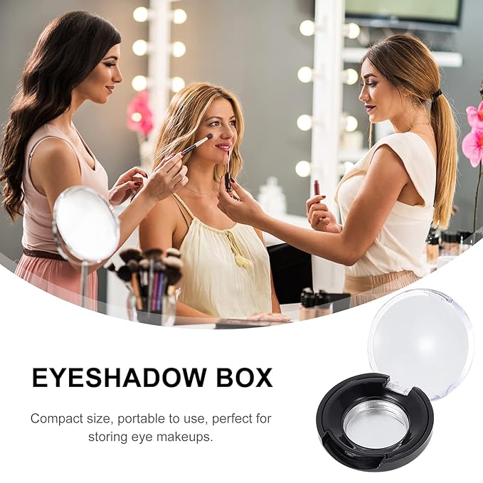Lurrose Makeup Pallet 8pcs Empty Eyeshadow Trays Round