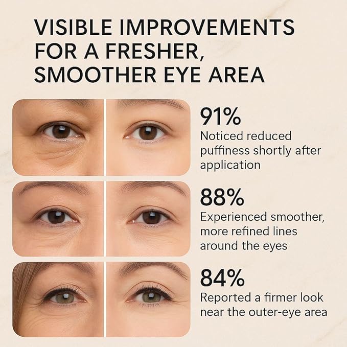 SUNHQXM 20S Instant Eye Lift Cream, Instantly Firms the Eye Area, Smooths Wrinkles, Reduces Puffiness & Under-Eye Bags – Dual Firming Action with Long-Lasting Results – 30ml/1 OZ (Unscented)
