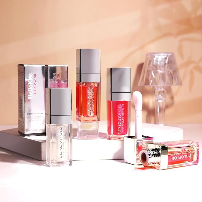 Ultimate Luxe Lip Oil Hydrating Fruit-Flavored Oils with Soft Brush for Moisturized, Full, and Radiant Lips (#04, SINGLE)