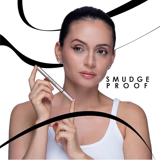 YazzBeauty Waterproof Smudge-Proof Liquid Eyeliner Pen – Long-Lasting Matte Black, Quick Dry, Precise Tip for Bold & Defined Eyes, All-Day Wear, Sweat & Humidity Resistant