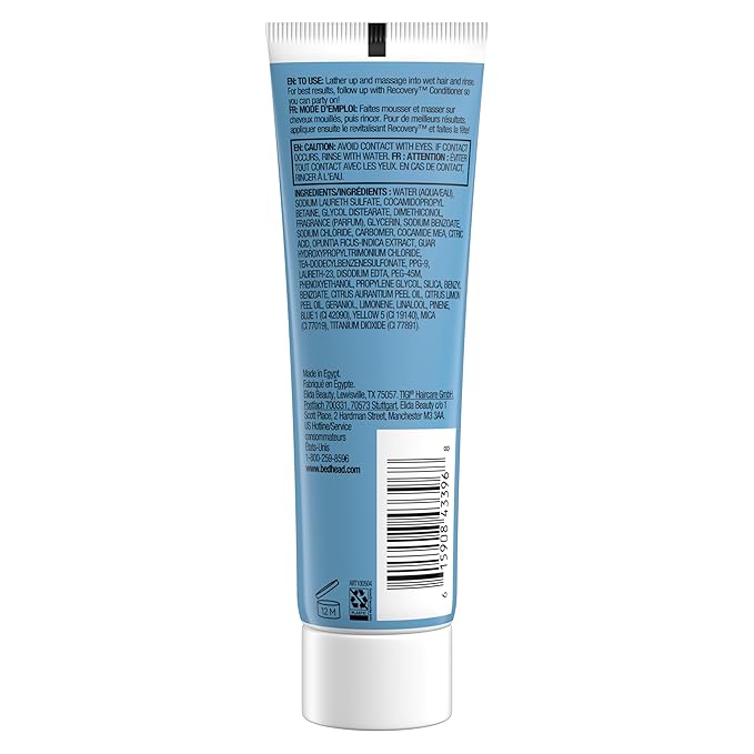TIGI Bed Head Recovery Shampoo, Travel Mini, 2.53 fl oz (Pack of 2)