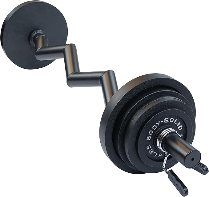 Body-Solid (OB48F) Olympic Steel Curl Barbell for Weightlifting 48 in.