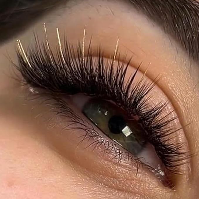 Eyelash Extensions, Mink Lash, Volume & Classic Lashes for Professionals, J/B/C/CC/D/L/M Curl, 4-15mm Length, Soft Korean PBT Fiber, 16 Rows Lash Tray (Gold Rose-CC-0.07-8-15mm)