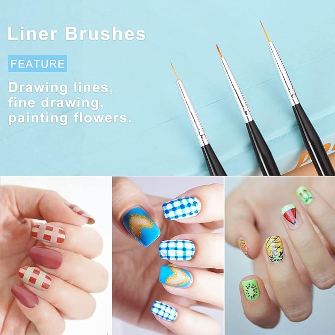 Teoyall nail art brushes, nail