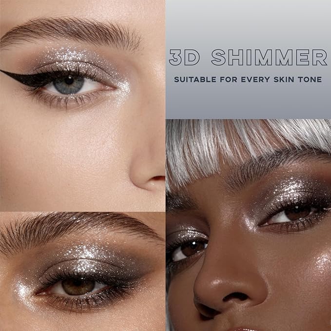 Cool Toned Eyeshadow Palette, Glitter Neutral Smoky Eye Shadow for Older Women Waterproof LongLasting Shimmer Metallic Grey Smokey Eyeshadow Makeup