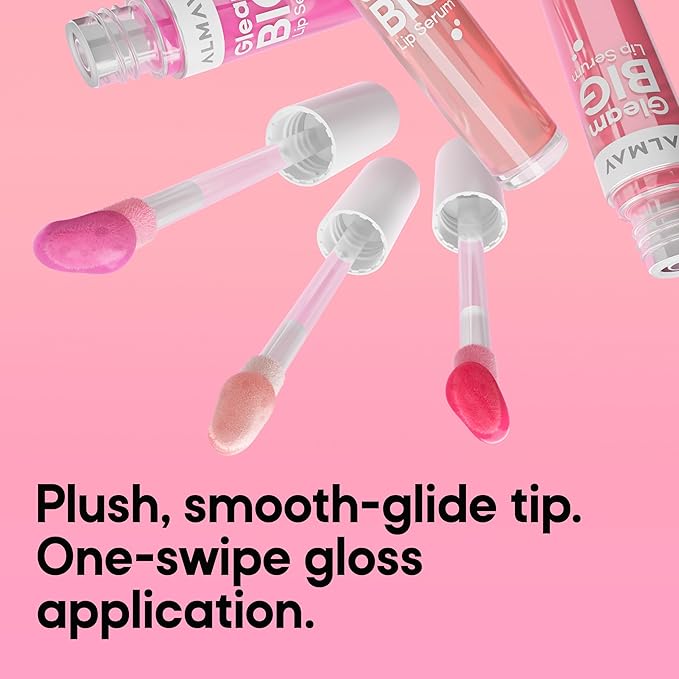 Almay Gleam Big Lip Serum, Hydrating and Moisturizing, Hypoallergenic Lip Gloss, Non-Sticky, 400 Berry Excited, 0.13 fl oz