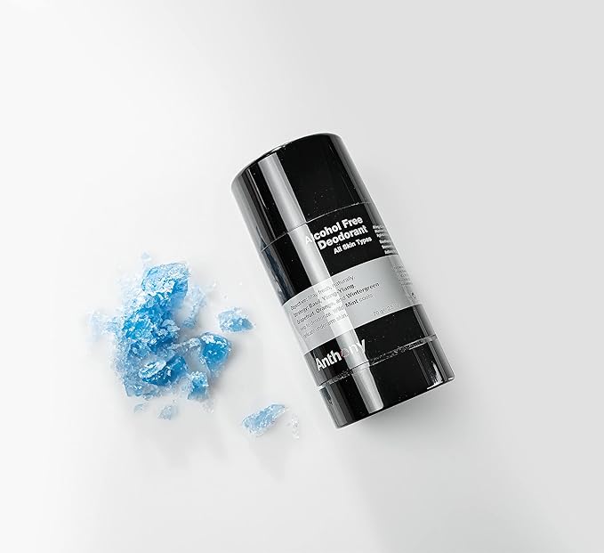 Anthony Alcohol Free, Aluminum Free Deodorant for Men – Non-Irritant Cool Gel Stick for Sensitive Skin – Sport Strength Stick Prevents Odor All Day – Clear, Stain Free – 2.5 Fl Oz