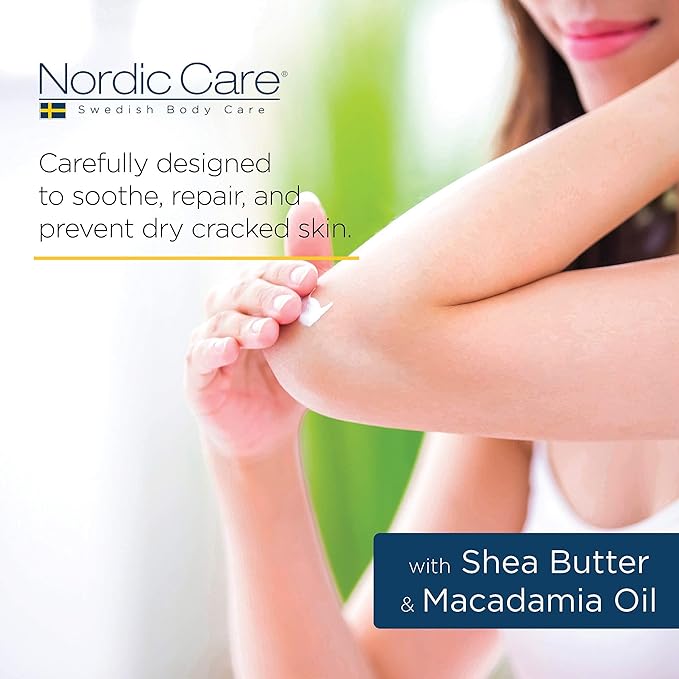 Nordic Care Foot Care Cream Intensive Repair - Repairs & Hydrates Dry & Cracked Heels, 10% Urea Cream Treats Severely Dry Feet, Cracked Heels & Callus Removal, Lanolin-free | 6 Oz (Pack of 2)