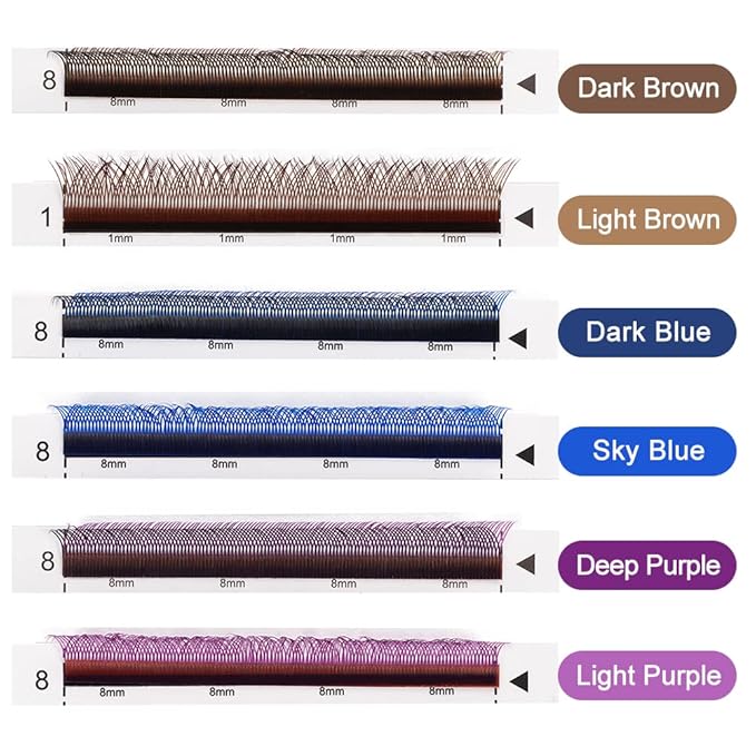 Light purple YY Eyelash Extension Lashes C Curl 0.07mm, 8-15mm Faux Mink Cluster Lash Extensions Soft Y Lashes Extensions Premade (8-15MM, 0.07-C,Light purple)