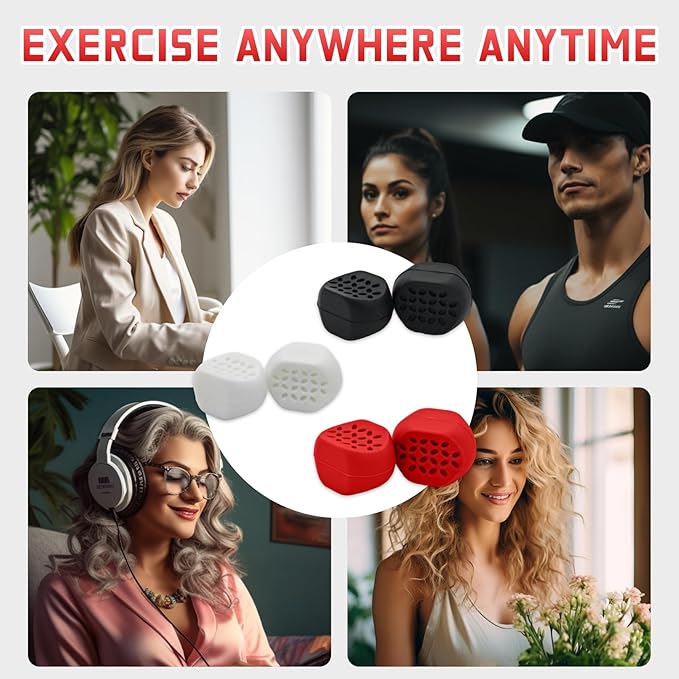 6Pcs Jaw Exerciser 3 Resistance