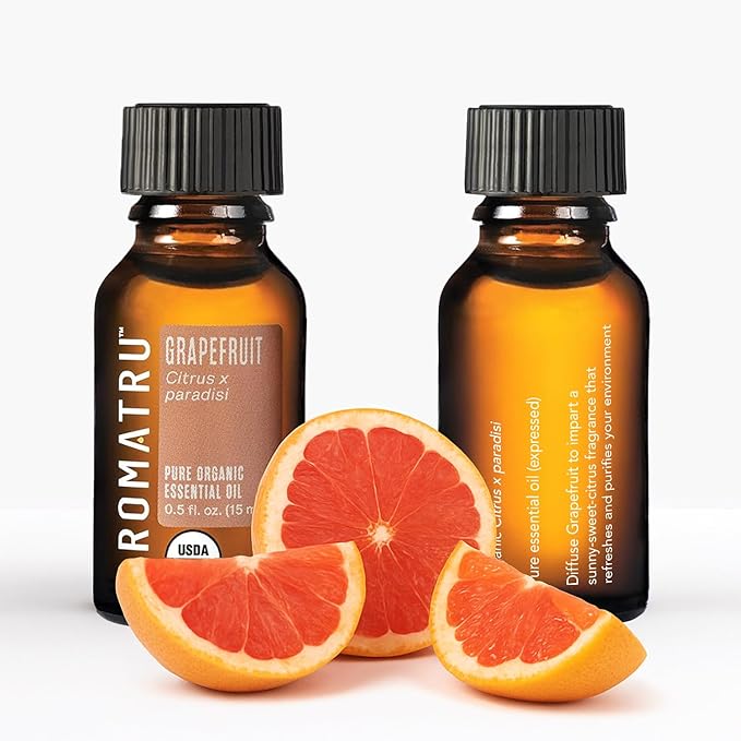 Focus Essential Oil Kit – Rosemary, Peppermint, Lemon, and Grapefruit – Organic & Wildcrafted – ISO Certified – No Synthetic Fillers – Ethically Sourced