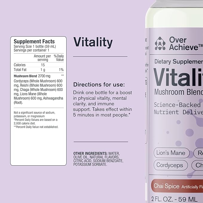 Supplement Variety Pack with Advanced Nanoscience Technology, 3 Pack, Stress Calming Relax Drink, Sleep Aid Drink, Mushroom Supplement Drink, 2 oz Shot
