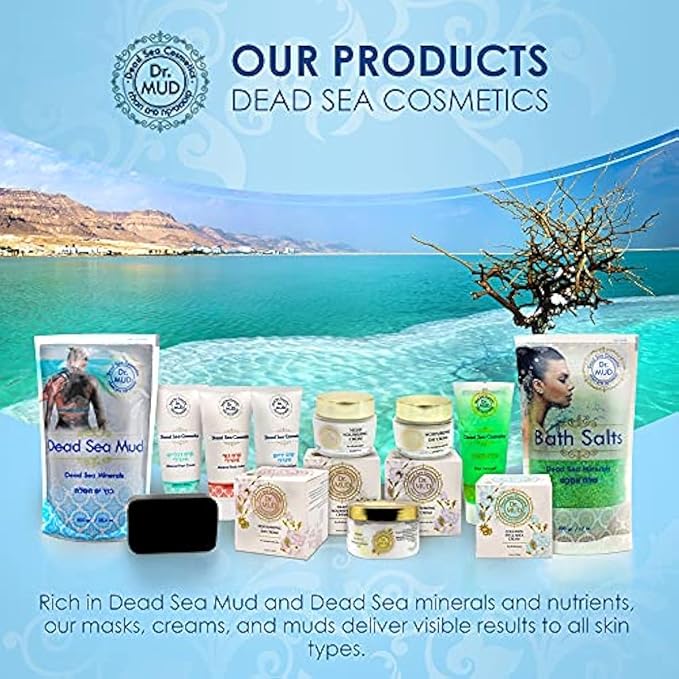 Dr. Mud Moisturizing Day Cream – Daily Face Cream with Dead Sea Minerals, Hyaluronic Acid, Collagen & Natural Plant Extracts – Paraben Free Anti-Aging Facial Moisturizer for Normal to Dry Skin, 50ml