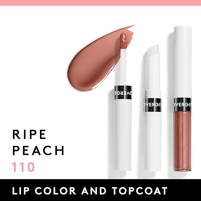 COVERGIRL Outlast All-Day Lip Color with Moisturizing Topcoat, New Neutrals Shade Collection, Ripe Peach, Pack of 1