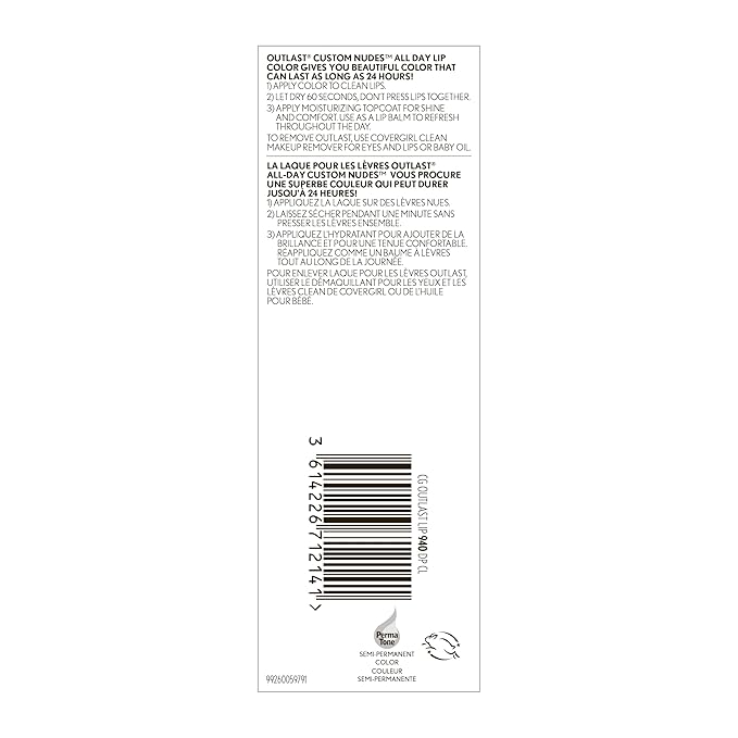 COVERGIRL Outlast All-Day Lip Color Custom Nudes, Deep Cool , 2 Piece Set