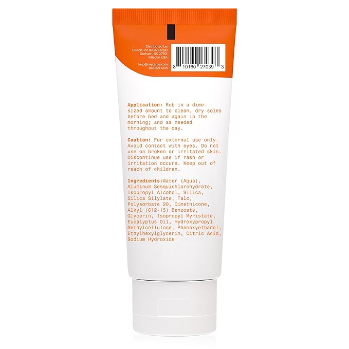 Carpe Sweat Absorbing Foot Lotion, A dermatologist-recommended solution to stop sweaty, smelly feet, Helps prevent blisters, Great for hyperhidrosis