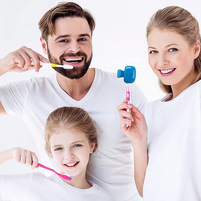 6 Pack Toothbrush Covers Portable Toothbrush Protector Coverings Clips Tooth Brush Storage Head Cover Cap Tooth Brush Covers for Kids Bathroom Home Travel Tooth Brush Case