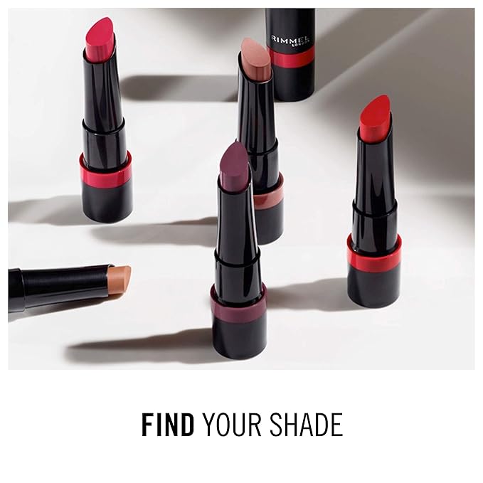 Rimmel Lasting Finish Matte Lipstick, 560 Crimson Desire (Pack of 2)