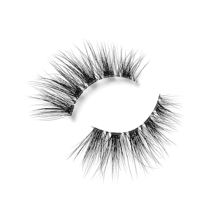 Lilly Lashes Sheer Mink Lashes, Volume & 3D Faux Mink, Clear Band, Reusable 20x, 15mm (Inviting)