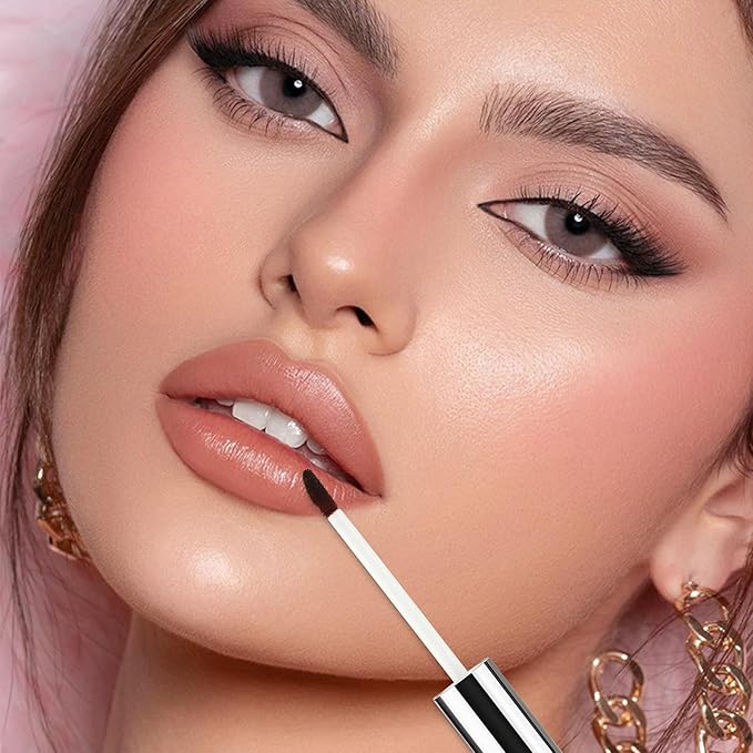Peel Off Lip Liner Stain Velvet Tint – Long-Lasting, Moisturizing, Non-Sticky Matte Lip Lacquer, Highly Pigmented, Smudge-Proof Liquid Lipstick Makeup (brown)