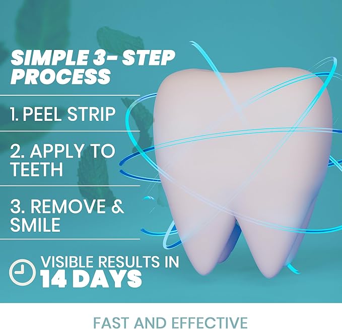 Teeth Whitening Strips - Dry Pap - 14 Treatments (28 Strips) - Enamel Safe - Fast Effective Brighter White Teeth - 30-Minute Treatment