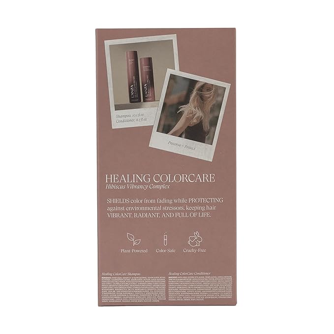 L'ANZA Healing Colorcare Shampoo & Conditioner Set, Color-Safe Repairing Cleanse for Dry, Damaged or Treated Hair, Anti-Fade Formula Smooths, Moisturizes, Adds Vibrance & Shine, Hair Care Kit
