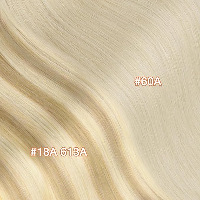 GOO GOO Invisi Edge Clip in Hair Extensions Set, 14inch 110g, 4pcs Injected Seamless PU Clip ins and 3pcs Classical PU Clip insp ins, Virgin Real Human Hair, #60A