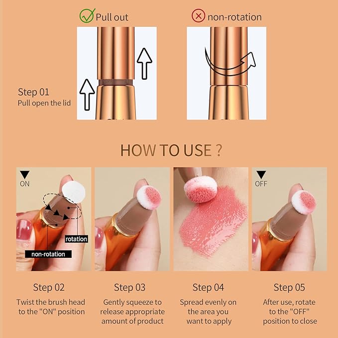 Contour Beauty Wand, Liquid Face Concealer Contouring with Makeup, Cruelty-free(Contour)