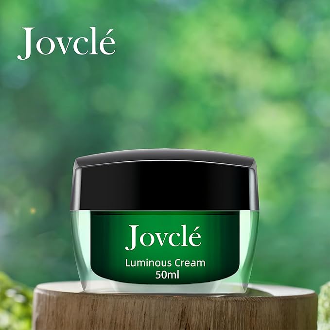 Jovclé Luminous Hydrating Face Cream for Dry & Sensitive Skin, Lightweight Moisturizer with Centella Asiatica, Astragalus, Ginseng & Osmanthus, 1.69 fl. Oz